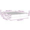 vidaXL Cadre de lit sans matelas 140x190 cm bois massif de ch&ecirc;ne