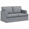 vidaXL Canap&eacute; 2 pcs Gris clair