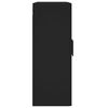 vidaXL Armoires murales 2 pcs noir bois d'ing&eacute;nierie