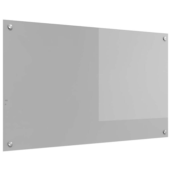 vidaXL Protection de cuisine Gris clair 100 x 60 x 0,6 cm verre trempé