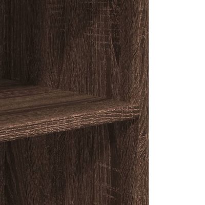 vidaXL Table d'appoint avec roues chêne marron bois d'ingénierie