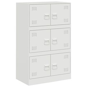 vidaXL Buffet blanc 67x39x107 cm acier
