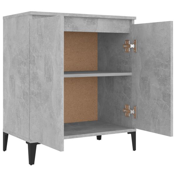 vidaXL Buffet gris béton 60x35x70 cm bois d'ingénierie