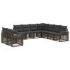 vidaXL Ensemble de canap&eacute; de jardin 9 pc 9 place Gris et Gris fonc&eacute;
