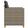 vidaXL Chaise de jardin avec coussins gris r&eacute;sine tress&eacute;e