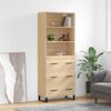 vidaXL Buffet haut Ch&ecirc;ne sonoma 69,5x34x180 cm Bois d'ing&eacute;nierie