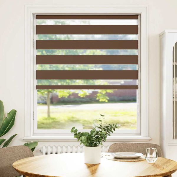vidaXL Store z&egrave;bre marron 105x100cm largeur du tissu 100,9cm polyester