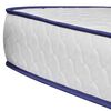 vidaXL Lit avec matelas à mémoire de forme Blanc Similicuir 160x200 cm