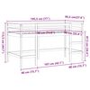 vidaXL Lit mezzanine d'enfants sans matelas avec &eacute;chelle 90x190 cm