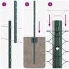 vidaXL Cl&ocirc;ture avec poteau Vert 1,4 x 50 m Acier et PVC