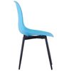 vidaXL Chaises &agrave; manger lot de 2 bleu PP