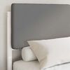 vidaXL Cadre de lit avec t&ecirc;te de lit rembourr&eacute;e Gris clair 75 x 190 cm