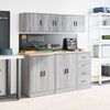 vidaXL Armoires murales de garage 2 pcs sonoma gris bois d'ing&eacute;nierie