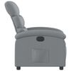 vidaXL Fauteuil inclinable électrique Gris clair Tissu