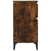 vidaXL Tables de chevet 2 pcs chêne fumé 40x35x70 cm