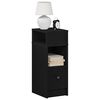 vidaXL Tables de chevet 2 pcs avec tiroir noir 25x31x66 cm