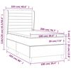 vidaXL Sommier &agrave; lattes de lit avec matelas Noir 100x200 cm Tissu
