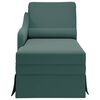 vidaXL Fauteuil long et traversin accoudoir droit vert foncé velours
