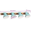 vidaXL Lampe murale 25 W bleu d&eacute;lav&eacute; 90x25 cm E27
