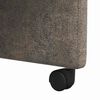 vidaXL Chaises de Salle &agrave; Manger avec Roues 2 pcs Gris fonc&eacute;