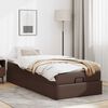 VidaXL Cadre de lit ottoman avec matelas marron 100x200 cm similicuir