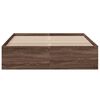 vidaXL Cadre de lit sans matelas ch&ecirc;ne marron 140x200 cm
