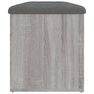 vidaXL Banc de rangement sonoma gris 102x42x45 cm bois d'ingénierie