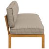 vidaXL Ensemble de Canap&eacute;s Taupe 240 x 92 x 69 cm Bois d'Acacia Massif