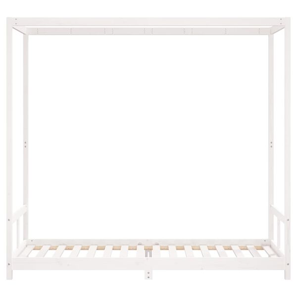 vidaXL Cadre de lit pour enfants blanc 80x200 cm bois de pin massif