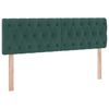 vidaXL Lit avec rangement et LED Vert fonc&eacute; 140 x 200 cm Velours