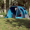 vidaXL Tente de camping tunnel 4 personnes bleu imperm&eacute;able