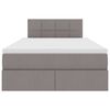 vidaXL Lit avec rangement et matelas avec matelas Taupe 120 x 200 cm