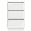 vidaXL Cabinet de chevet Blanc 39 x 34,5 x 65 cm Bois d'ing&eacute;nierie
