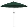 vidaXL Parasol d'ext&eacute;rieur avec m&acirc;t en aluminium 250 cm Vert