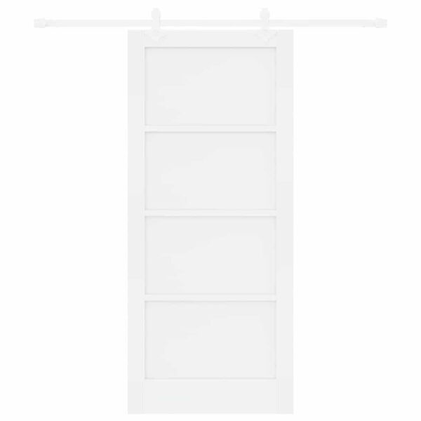 vidaXL Porte coulissante Blanc 86 x 198,5 cm Pin massif