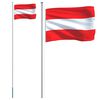 vidaXL Drapeau de l'Autriche et m&acirc;t 6,23 m Aluminium