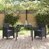 vidaXL Chaise de jardin 2 pcs Anthracite 53 x 49 x 85 cm PP
