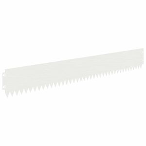 vidaXL Bordure de Pelouse 10 pc 103 x 15 cm Acier Blanc