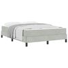 vidaXL Lit &agrave; ressorts avec matelas Gris clair 140 x 200 cm tissu