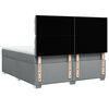vidaXL Sommier &agrave; lattes de lit avec matelas Gris clair 180x200cm Tissu