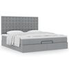 VidaXL Cadre de lit ottoman et matelas gris clair 160x200cm tissu
