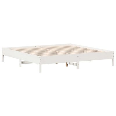 vidaXL Cadre de lit blanc 180x200 cm bois de pin massif