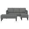 vidaXL Ensemble de Canap&eacute;s avec coussin 2 pcs Gris fonc&eacute; Polyester