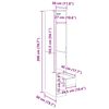 vidaXL Armoire Ch&ecirc;ne noir 50 x 30 x 200 cm Bois d'ing&eacute;nierie