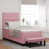 vidaXL Lit &agrave; ressorts avec matelas Rose 90 x 190 cm Velours