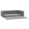 vidaXL Lit d'auto pour chien Gris clair 90x60 cm Aspect de lin