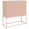 vidaXL Buffet rose 100,5x39x107 cm acier