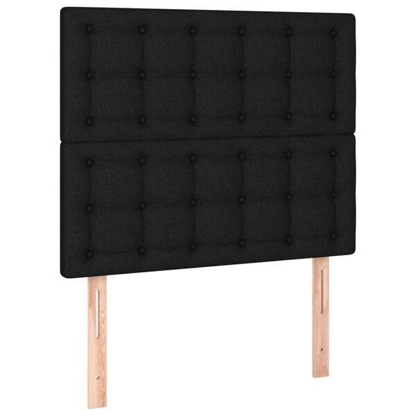 vidaXL Tête de lit Noir 80x5x118/128 cm Tissu