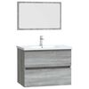 vidaXL Ensemble de meubles de salle de bain 2 pcs Sonoma gris