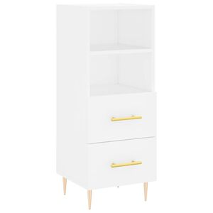 vidaXL Buffet blanc 34,5x34x90 cm bois d'ing&eacute;nierie